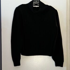Veronica Beard Elegant Black Turtleneck Sweater